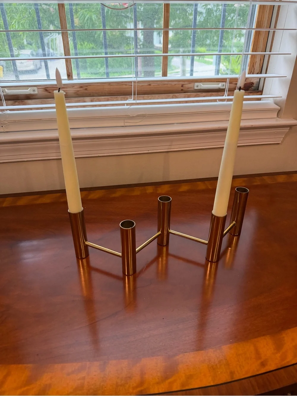 West Elm Brass 5-Arm Candle Holder